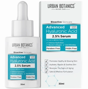 Urban, Botanics, 2.5% Hyaluronic Acid Face Serum – Lightweight Daily Hydration for All Skin Types – Women & Men – 30ml (1.01 fl oz)