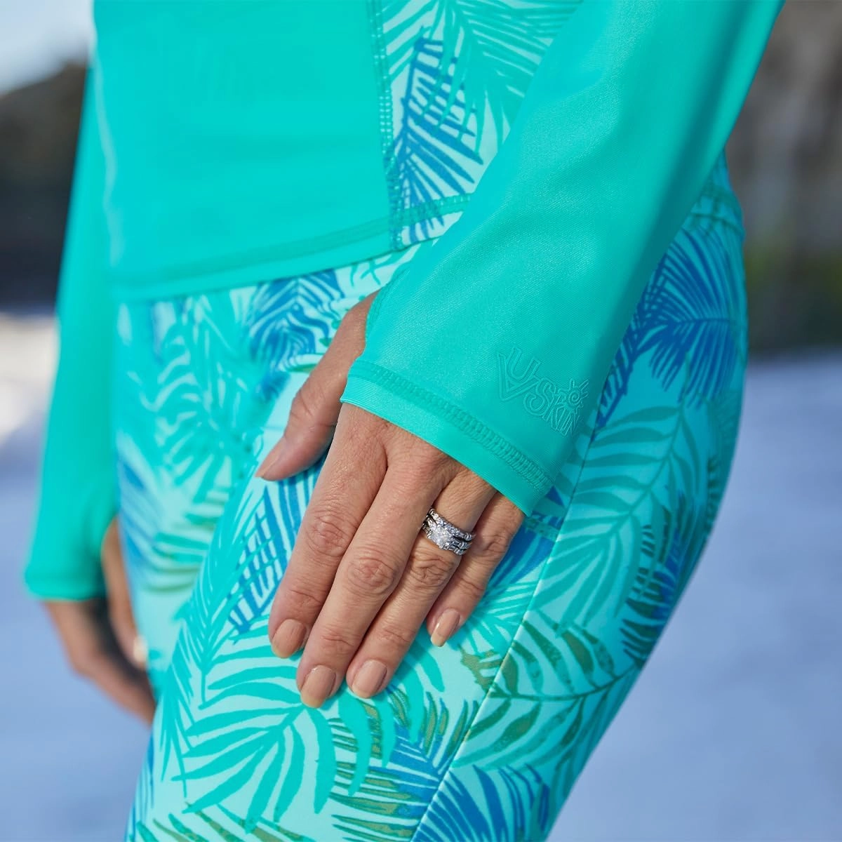 UV SKINZ Active Zip Up Rash Guard for Women - Quick-Dry Cropped Long Sleeve Zip Front Swim Jacket with UPF 50  Sun Protection