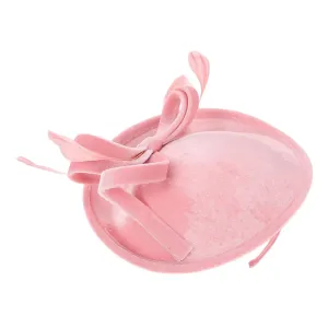 Velvet Headdress Bowknot Hat Hats Blush Pink Fashionable Head Decorations