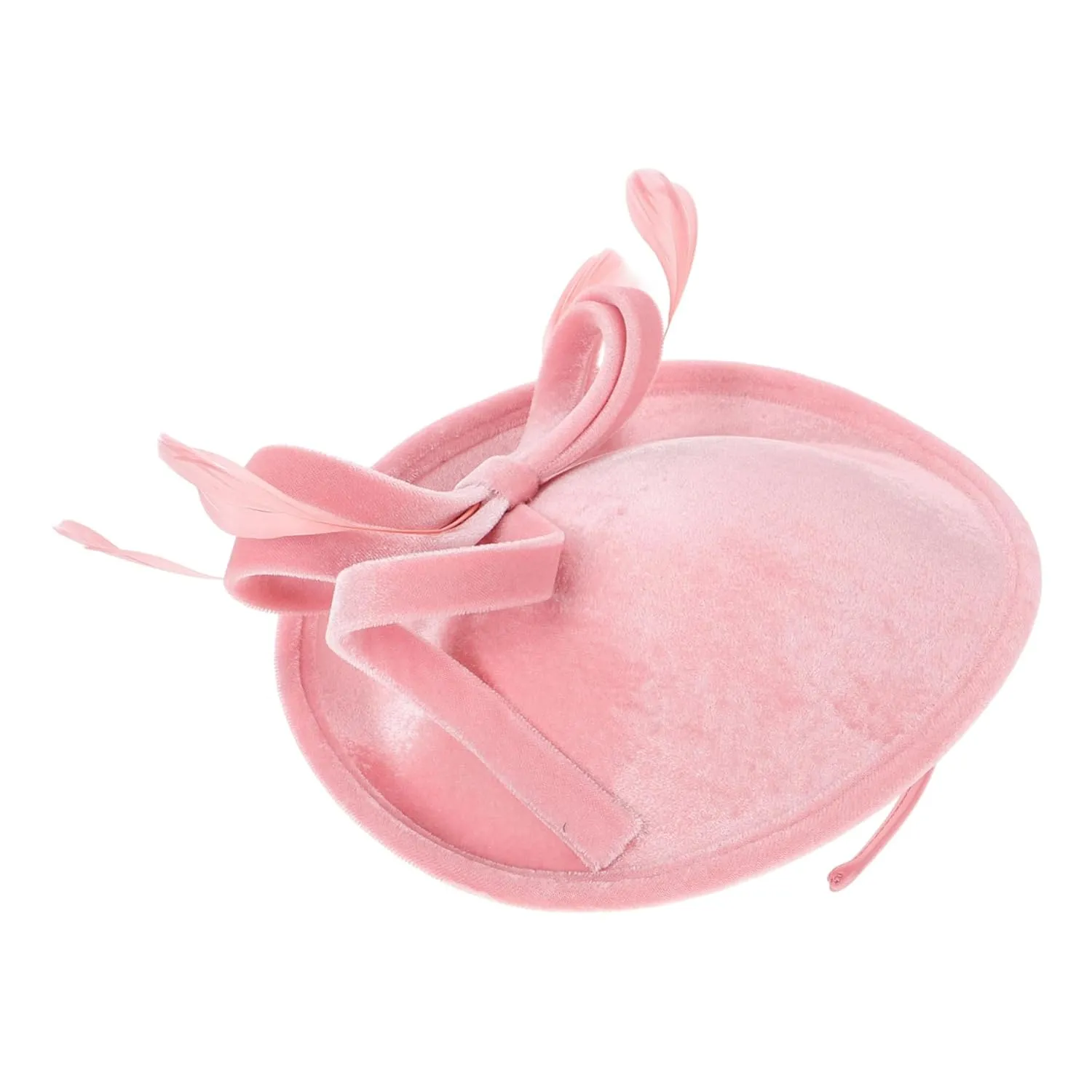 Velvet Headdress Bowknot Hat Hats Blush Pink Fashionable Head Decorations