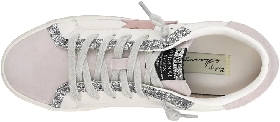 Vintage Havana Womens Flair Glitter Slip On Sneakers Shoes Casual - Pink