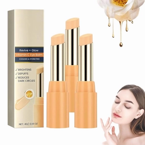 Vitamin C Eye Balm Stick, 2025 Upgrade Revive and Glow Vitamin C Eye Balm, EyeBalm with VitaminC Brightens and Reduces Puffiness, Hydrating Eyes Cream Eyes Care Stick for Women (3Pcs)