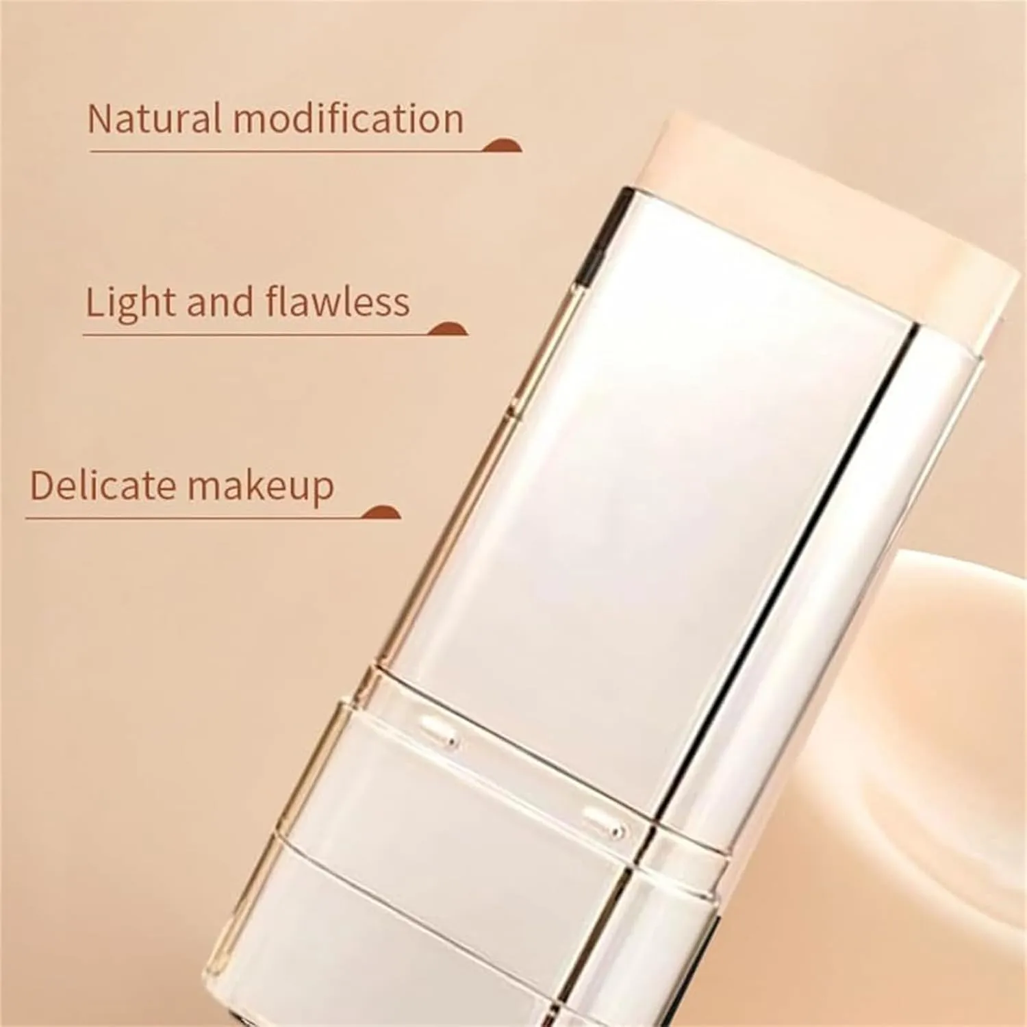 Vivien Beauty Foundation Stick, Vivien Beauty 2 in 1 Foundation Stick, Serum Boosted Skin Tint Balm with Brush, Brightens, Hydrates, Natural Finish Makeup (Ivory, 1 Fl Oz (Pack of 1))