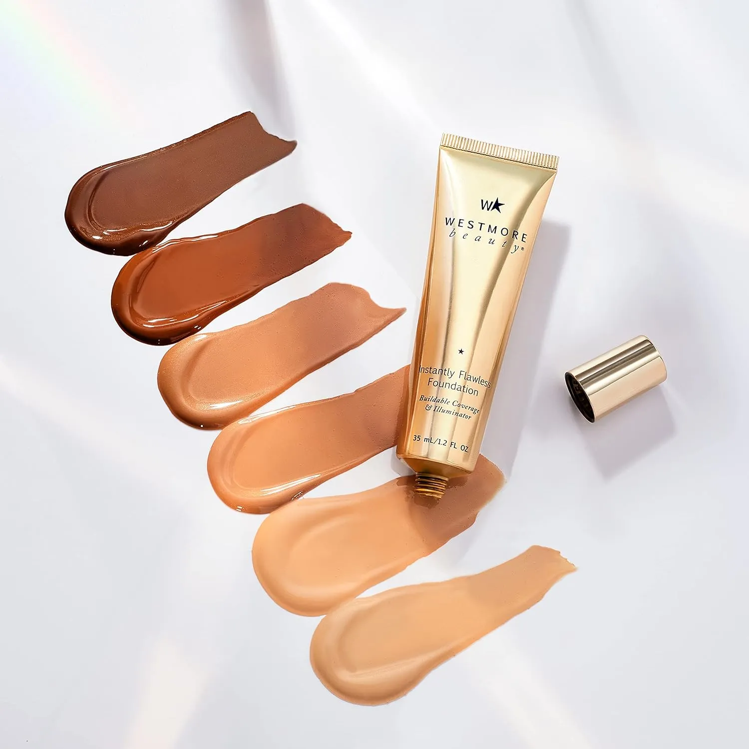 Westmore Beauty Instantly Flawless Foundation - Medium Tan 1.2 oz - Full Coverage Liquid Foundation