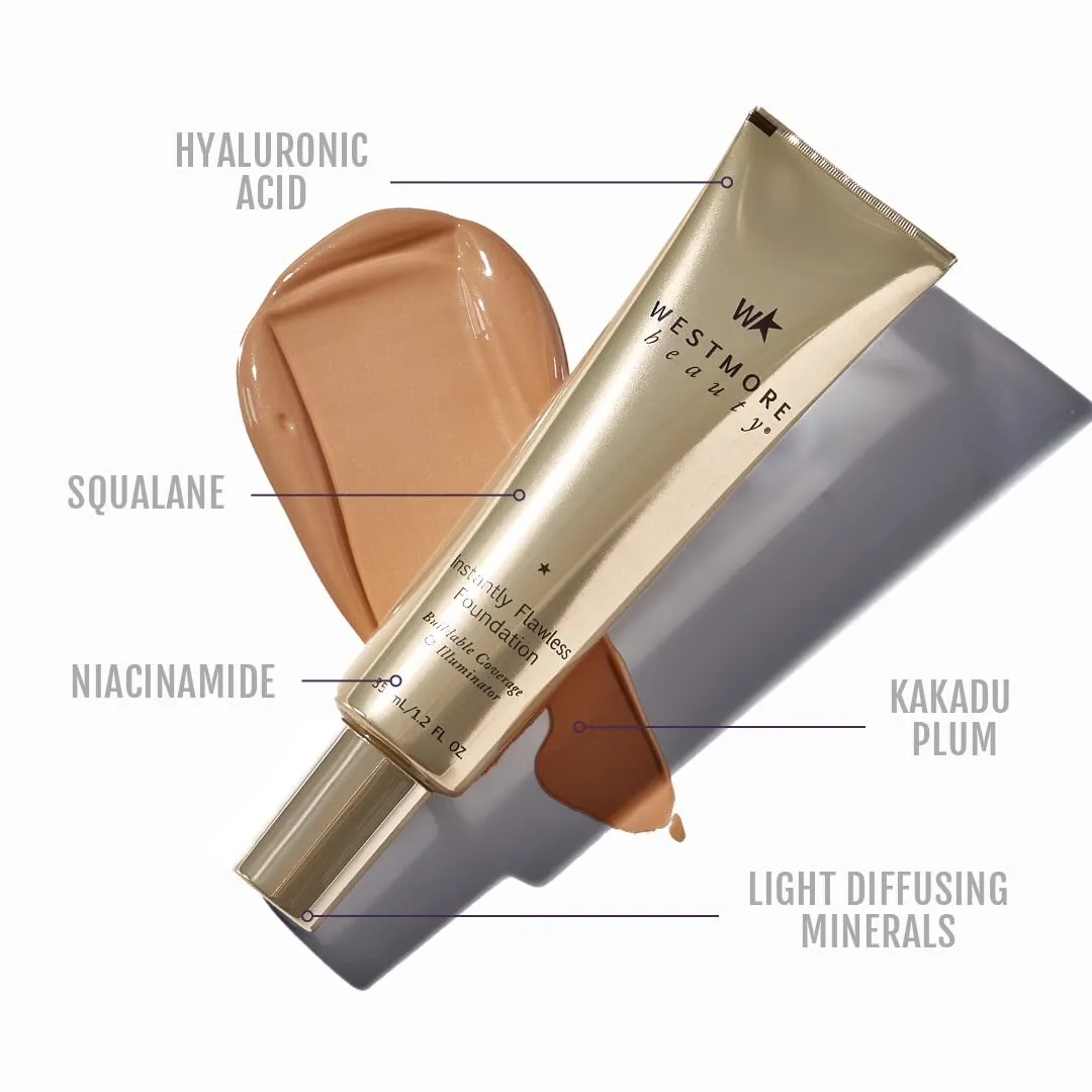Westmore Beauty Instantly Flawless Foundation - Medium Tan 1.2 oz - Full Coverage Liquid Foundation
