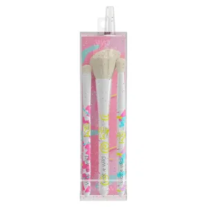 wet n wild Saved By The Bell Zack Attack Live Performing at the Max Brush Set, Makeup Brush Set with Case,1114546 (Pack of 2)