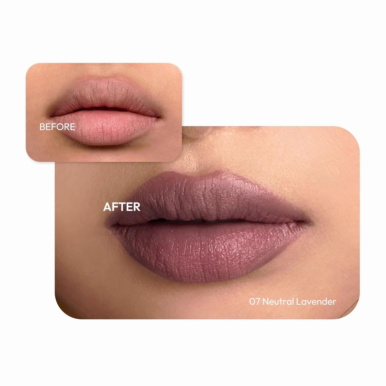Wink Lip Shade Primer - All Day Top Coat, Smudge-Proof Base, Semi-Matte Long-Lasting Lip Primer (07 Neutral Lavendar)