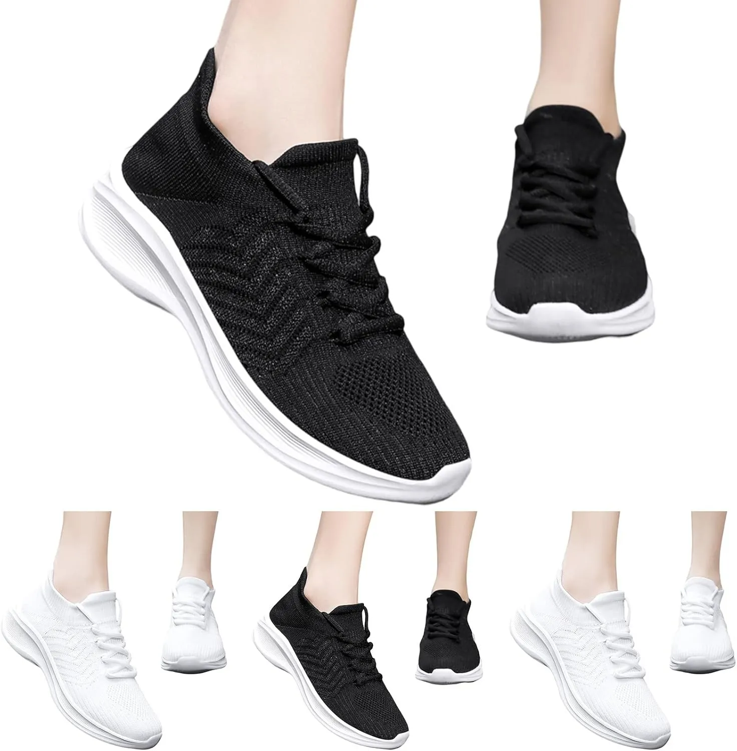 Women Casual Slip On Loafers Comfortable Walking Shoes Lightweight Canvas Sneakers Non Slip Flat Flats