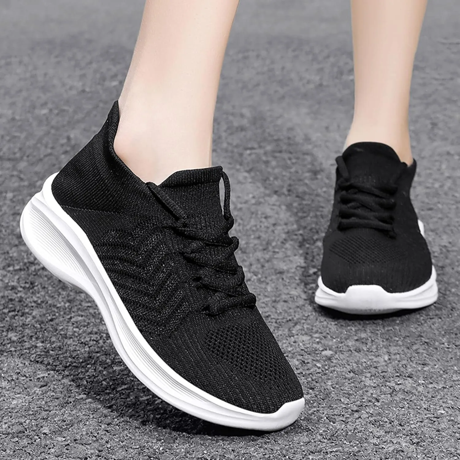 Women Casual Slip On Loafers Comfortable Walking Shoes Lightweight Canvas Sneakers Non Slip Flat Flats