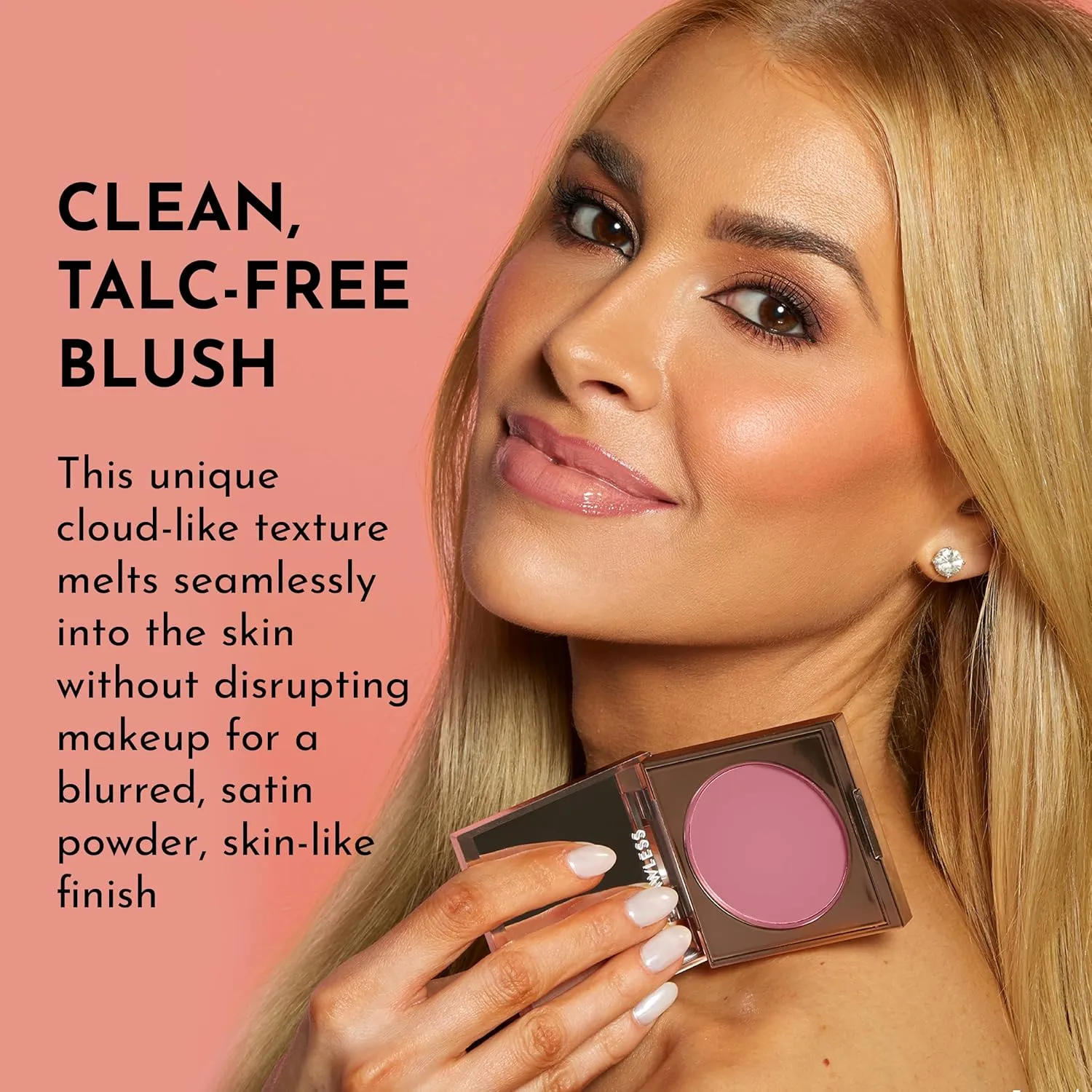 Women's Pinch My Cheeks Soft-Blur Cream Blush, Rosebud, Pink, 0.18 Ounce