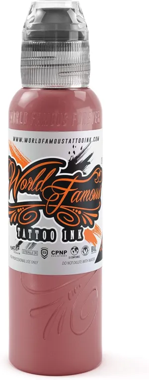 World Famous Pink Tattoo Ink, Vegan and Professional Ink, Made in USA, JA Aileen Wuornos Blush Pink, 8 oz