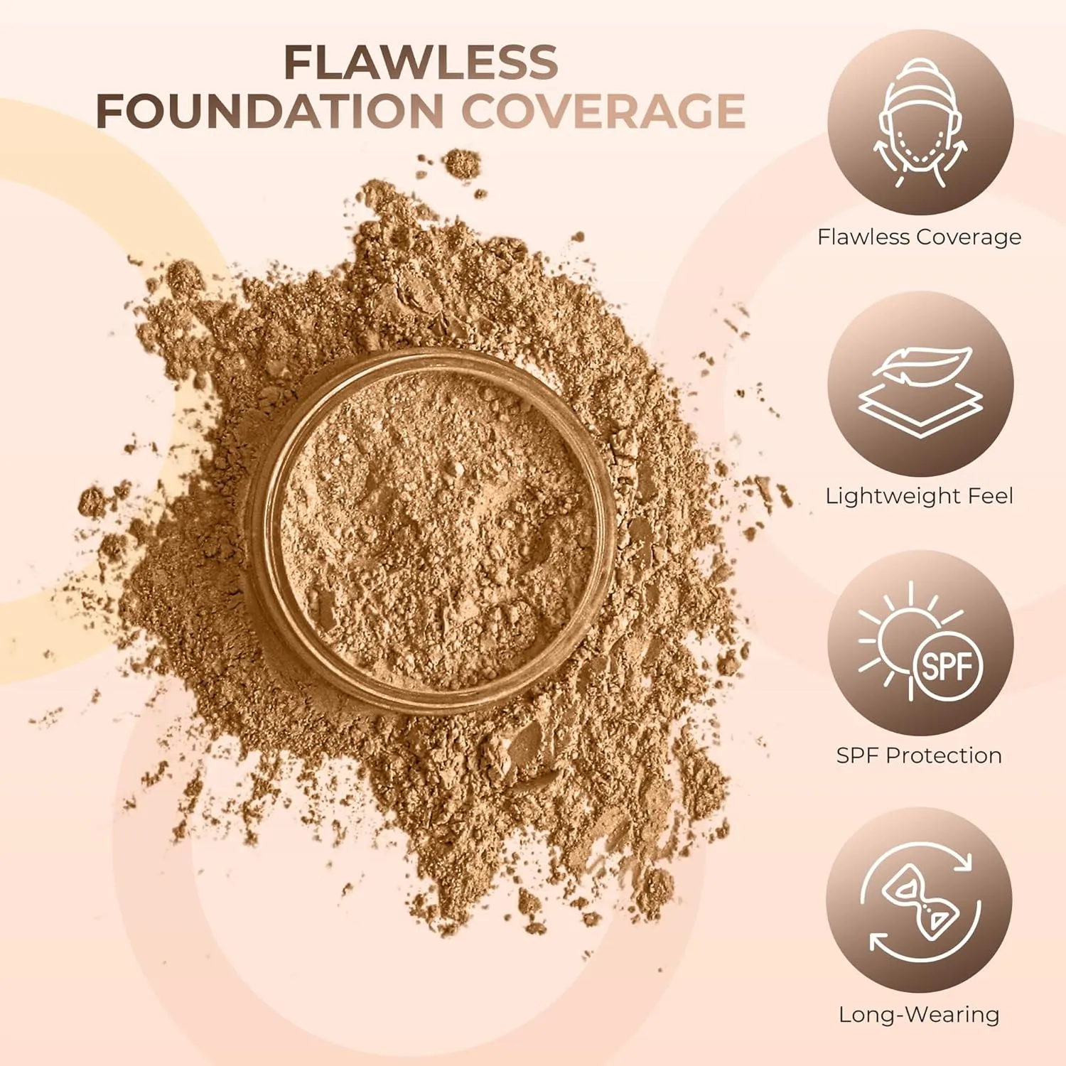 XL KIT (DEEP TAN) Full Size Mineral Makeup Set Foundation Sheer Bare Face Matte Powder Cover