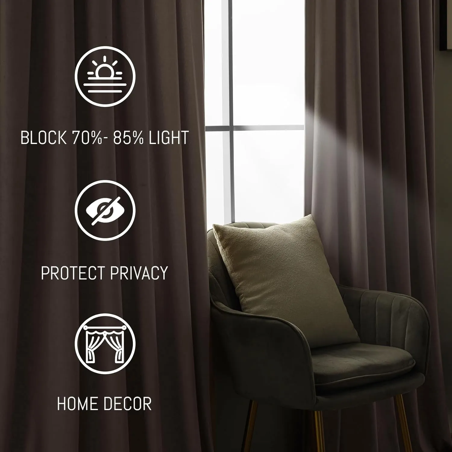 Yakamok Velvet Curtains 108 inches Long - Retro Blush Pink Thermal Insulated Light Blocking Window Drapes for Living Room, Privacy Protect Room Dividers for Bedroom, W52 x L108, 2 Panels Rod Pocket