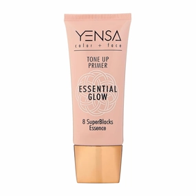 YENSA Tone Up Essential Glow Primer for Face - Brightening & Blurring Makeup Primer - Makeup Base Infused with Superfood Ingredients - Minimizes Appearance of Pores - Satin-Sheen Finish (1 Fl oz)