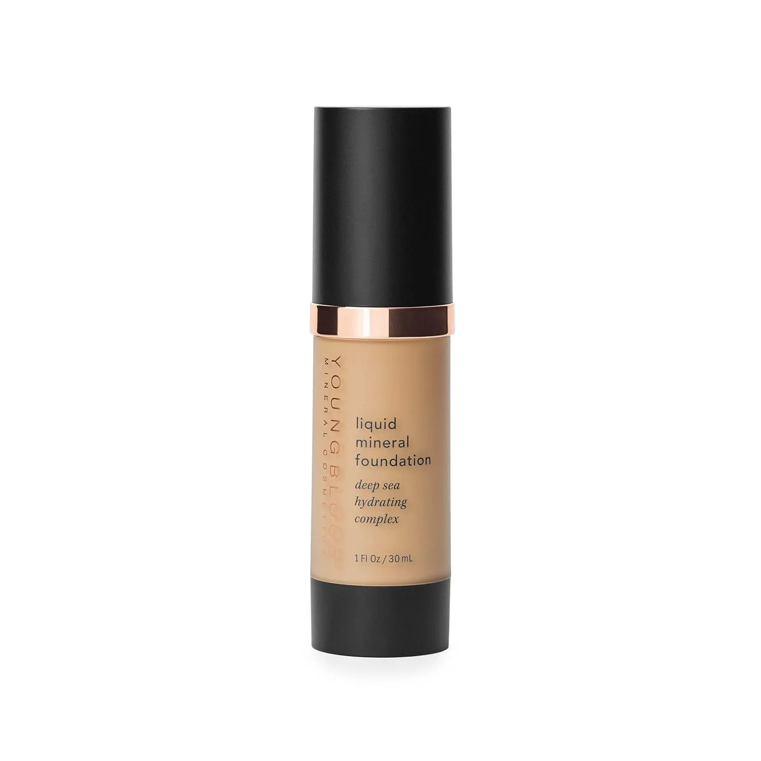 Youngblood Mineral Cosmetics Liquid Mineral Foundation, Suntan | Vegan, Cruelty-Free, Gluten-Free