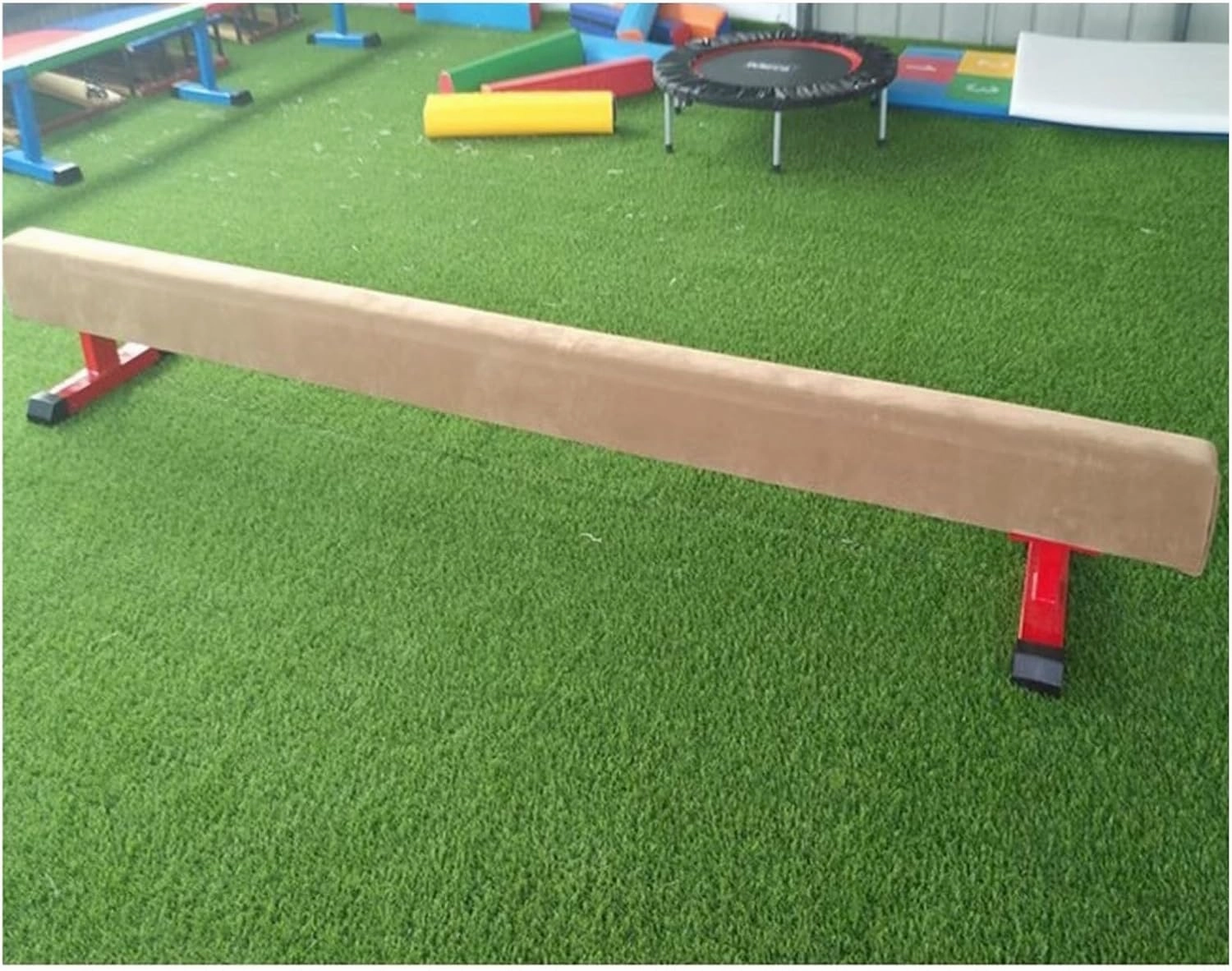 YXXSDP 2 M Gymnastics Training Suede Balance Beam, Floor Gymnastics Beam with Non Slip Base, Home Gym Equipment for Floor Home Training Kids Adults