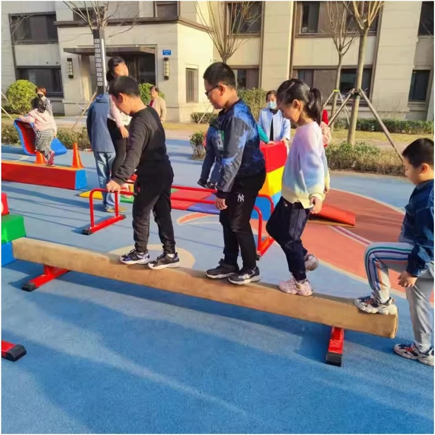 YXXSDP Extre-Long Home Balance Beam for All Gymnastics Skills Training, Heavy Duty Portable Floor Stand Walking Beams, with Anti-Slip Bottom, Load 220lbs
