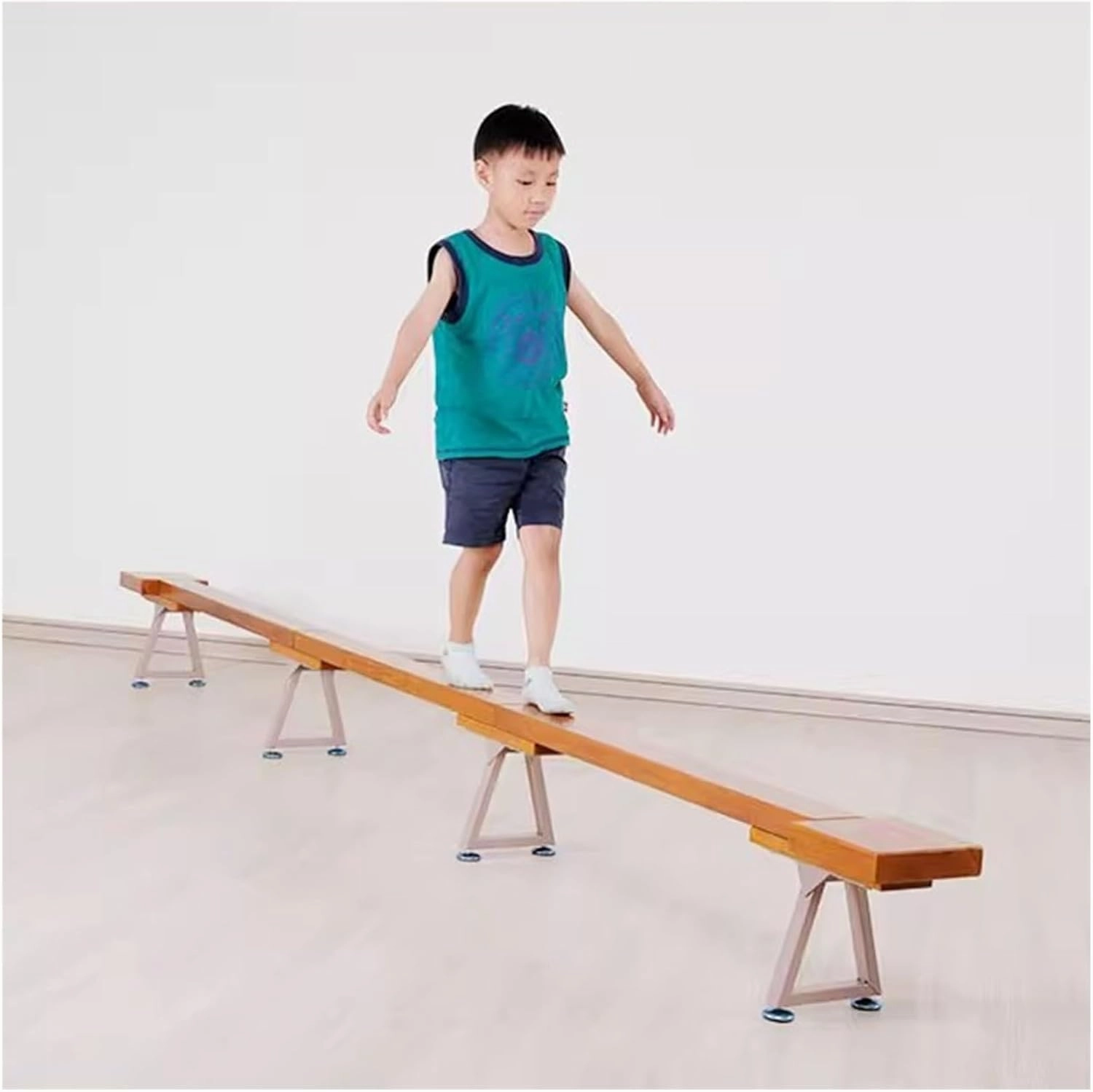 YXXSDP Gymnastics Balance Beam for Home Club, Professional Extra-Firm Floor Beam/Walking Beams, with Anti-Slip Feet Pads, for All Gymnastics Skills Training