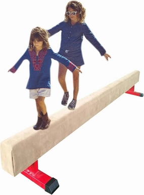YXXSDP Home Gymnastics Equipment - 79 Inch Long Balance Beam for Kids/Gymnast at Home, Outdoor Club Professional Large Floor Beam Suede Cover, Load 220 Lbs